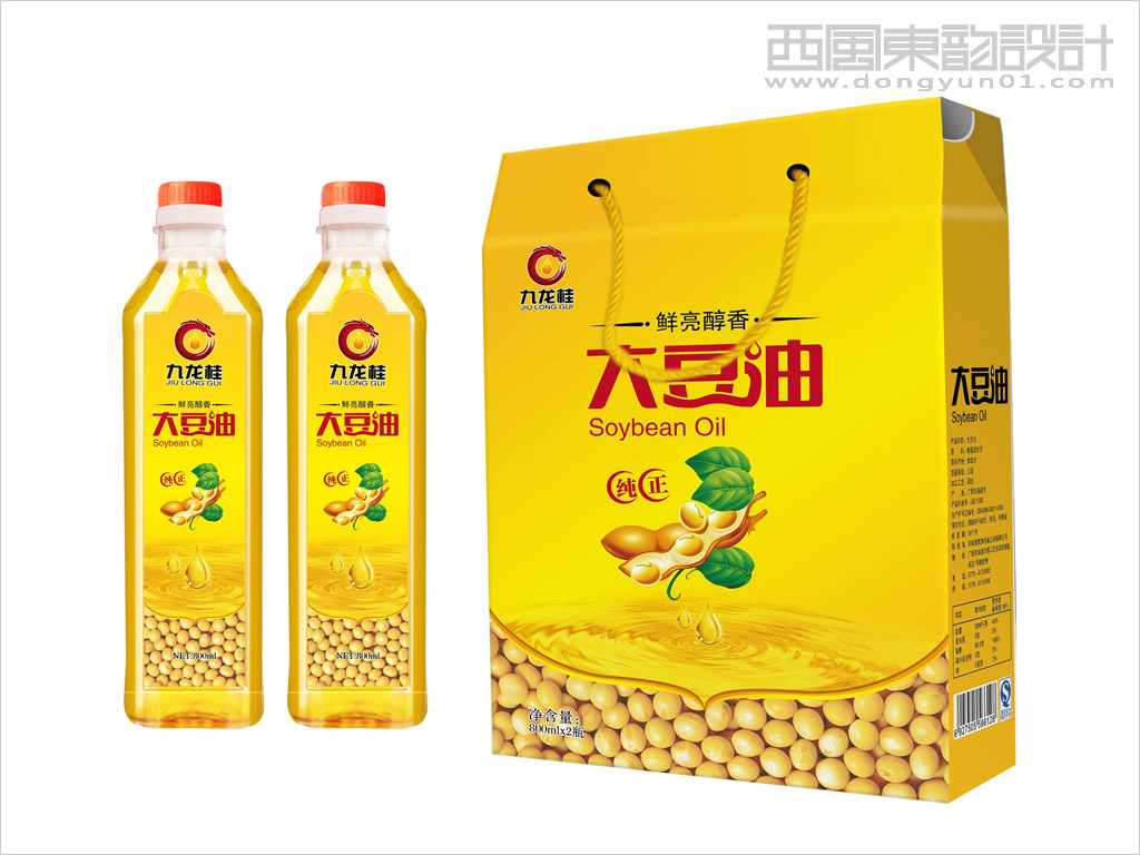澳加糧油工業(yè)有限公司大豆油禮盒包裝設(shè)計(jì)、大豆油瓶簽設(shè)計(jì)