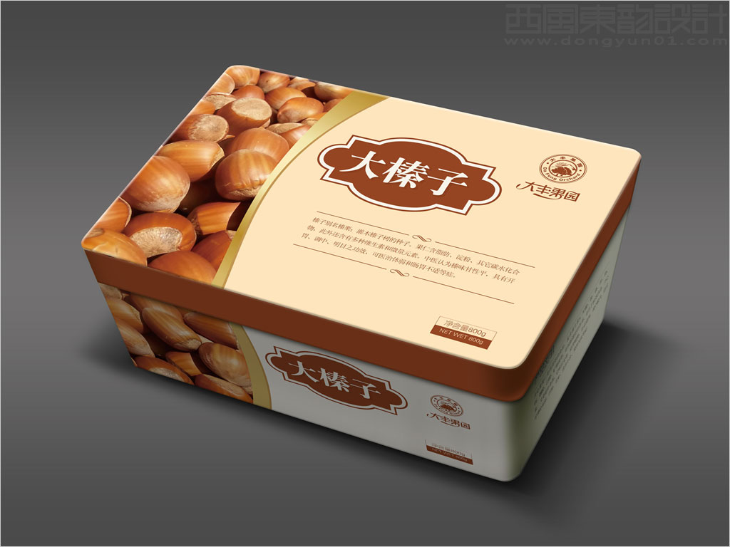 北京鵬力達食品有限公司大豐果園大榛子干果包裝設(shè)計