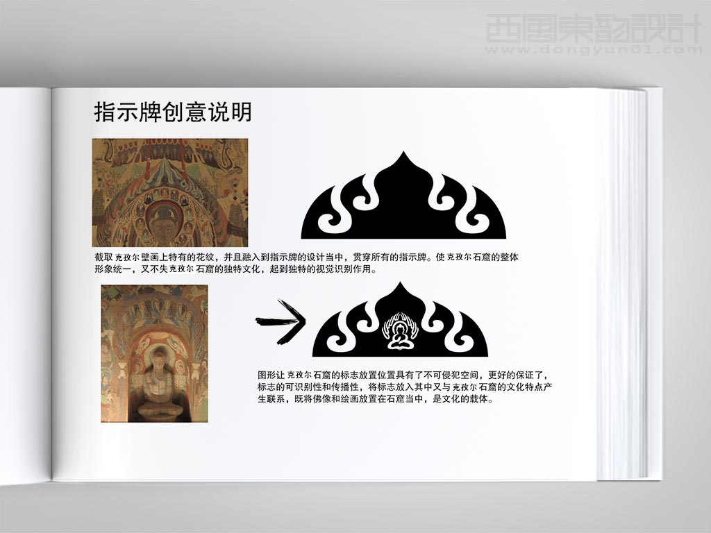 龜茲·克孜爾石窟導(dǎo)視設(shè)計(jì)核心圖形創(chuàng)意理念說明圖