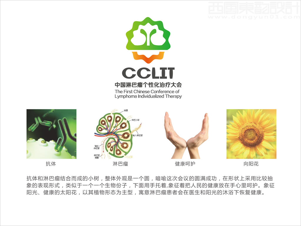  第一屆中國淋巴瘤個體化治療大會標志設計創(chuàng)意理念說明