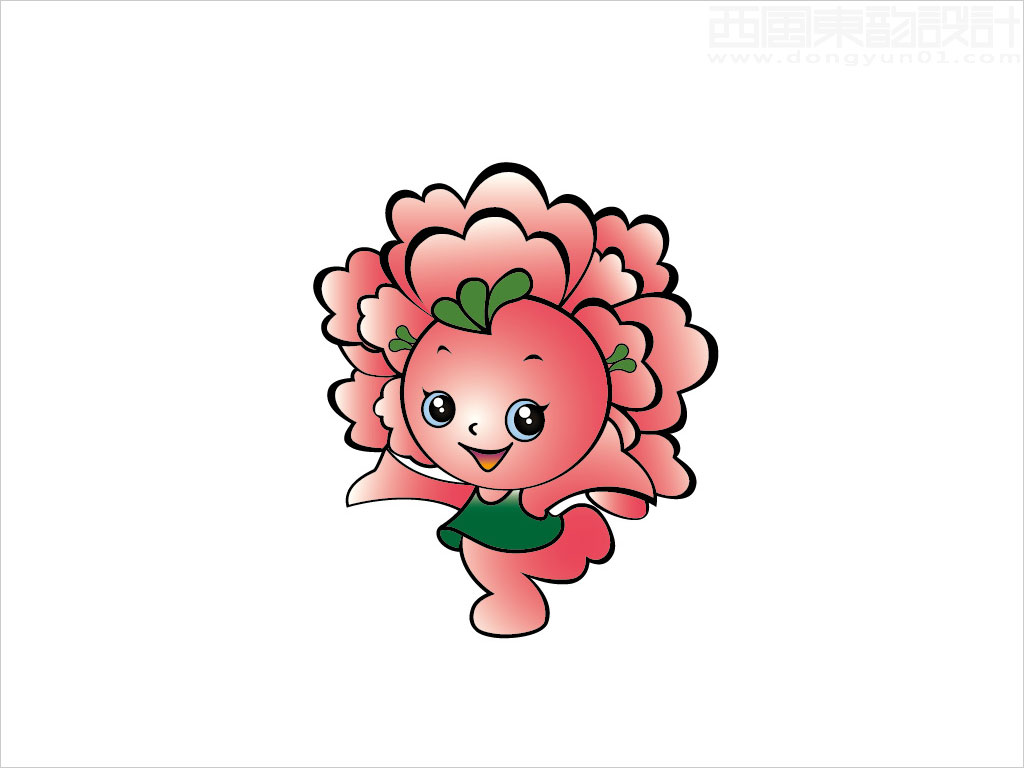 甘肅綠盟牡丹產(chǎn)業(yè)科技發(fā)展有限公司吉祥物卡通形象設計圖片
