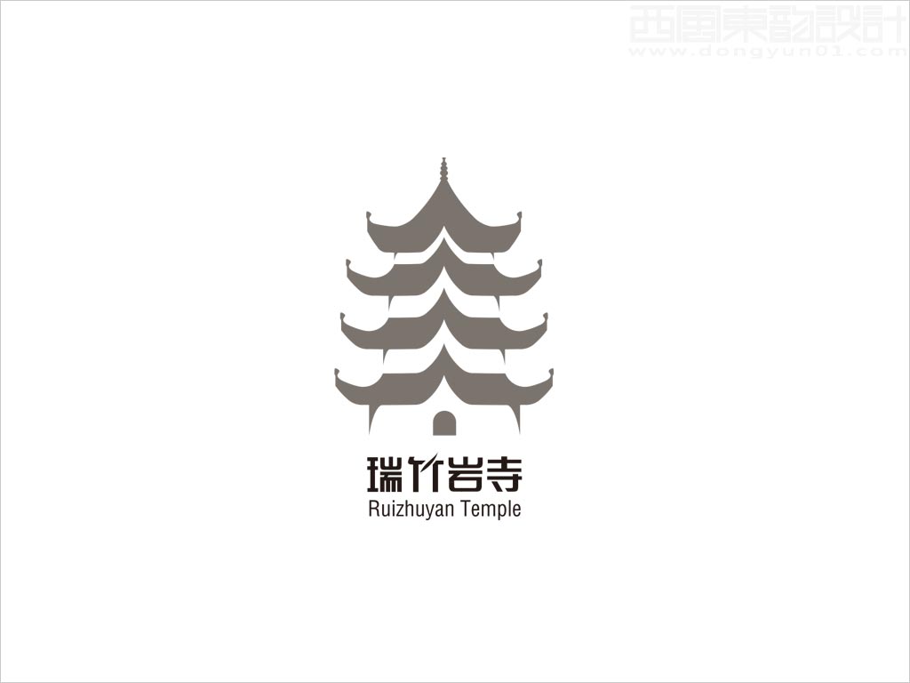 福建省瑞竹巖寺廟標志設(shè)計案例圖片
