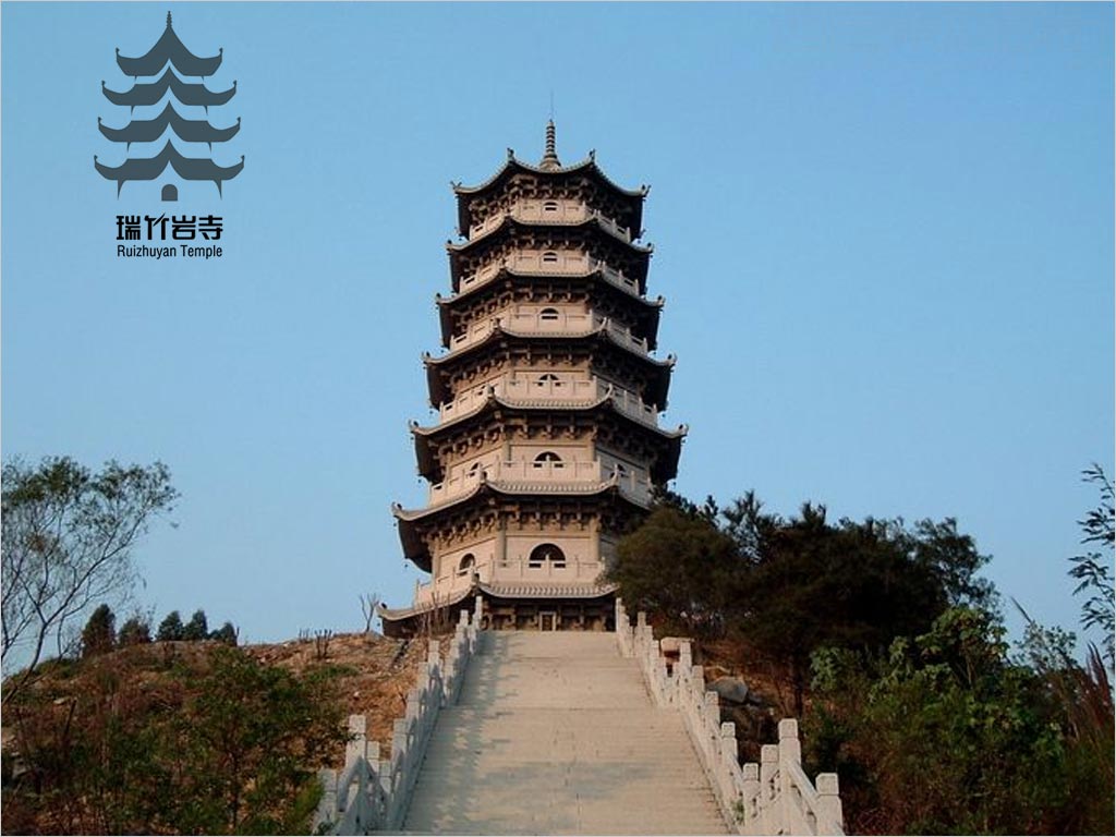 福建省瑞竹巖寺廟標志設(shè)計應用效果之一