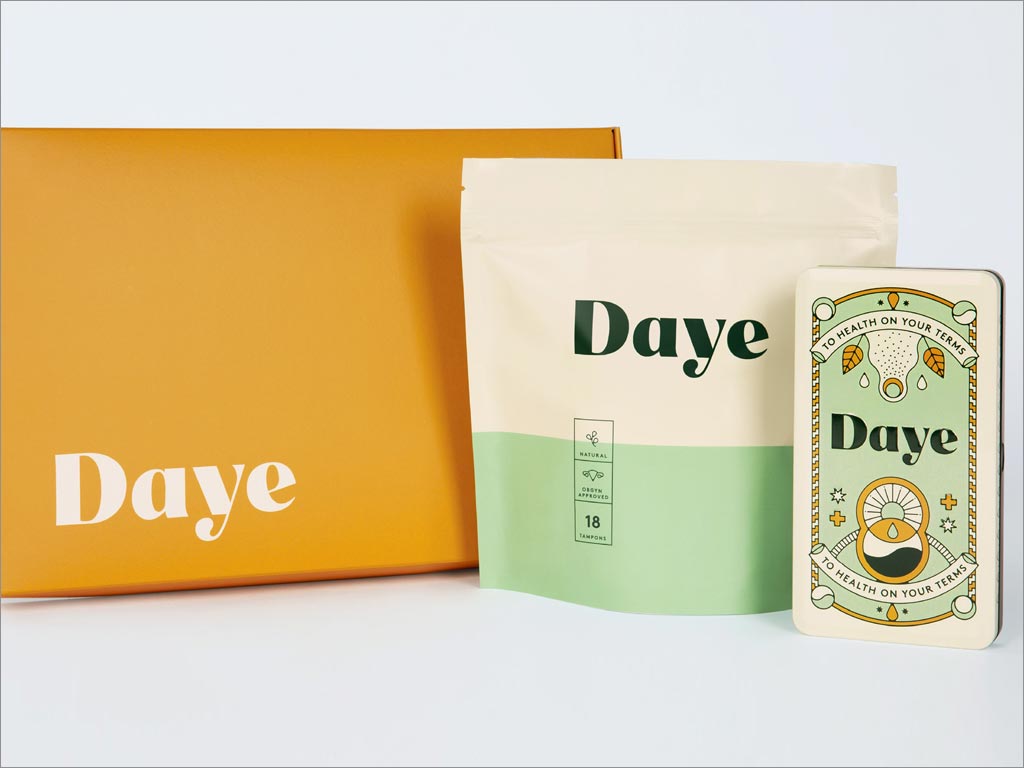 英國Daye衛(wèi)生棉條包裝盒包裝袋設(shè)計(jì)