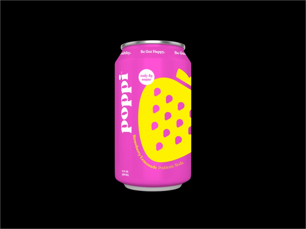 Poppi草莓檸檬水飲料包裝設(shè)計