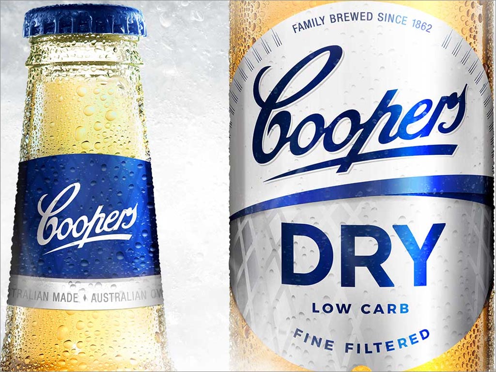 Coopers Dry啤酒玻璃瓶帖包裝設計