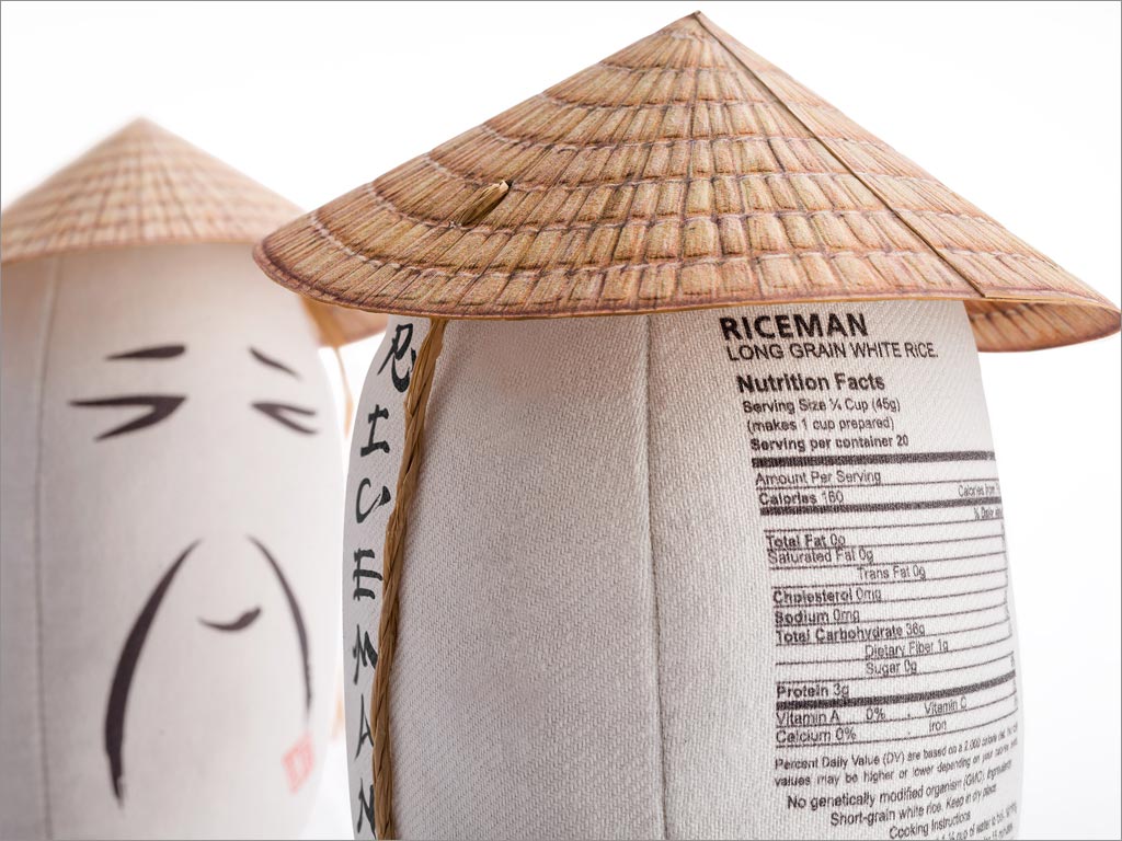 Riceman大米包裝設(shè)計(jì)之背面展示