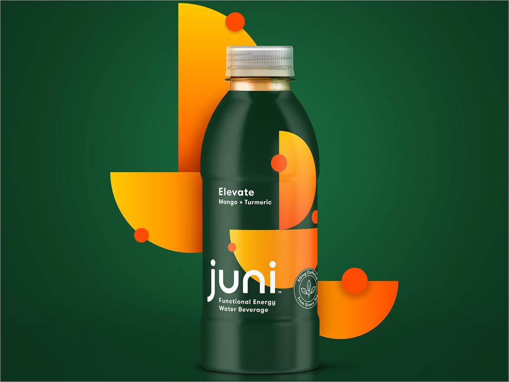美國Juni芒果+姜黃功能性植物飲料包裝設(shè)計