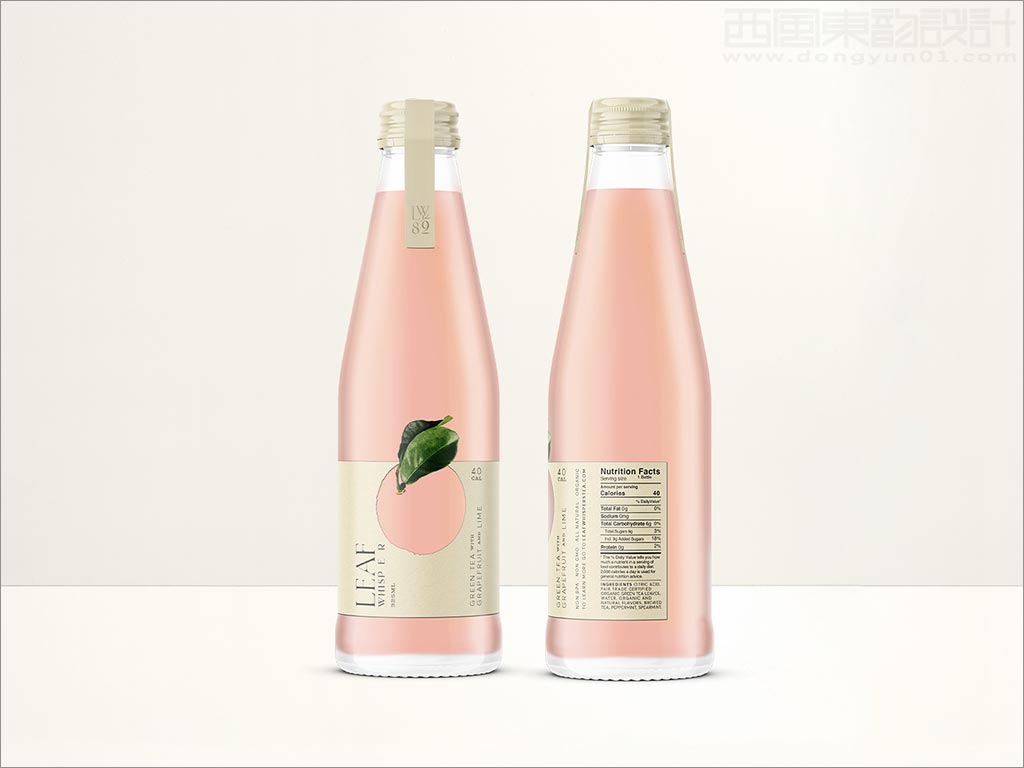 Leaf Whisper水蜜桃味有機(jī)茶飲料包裝設(shè)計