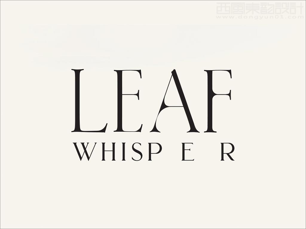 Leaf Whisper有機(jī)茶飲料logo設(shè)計