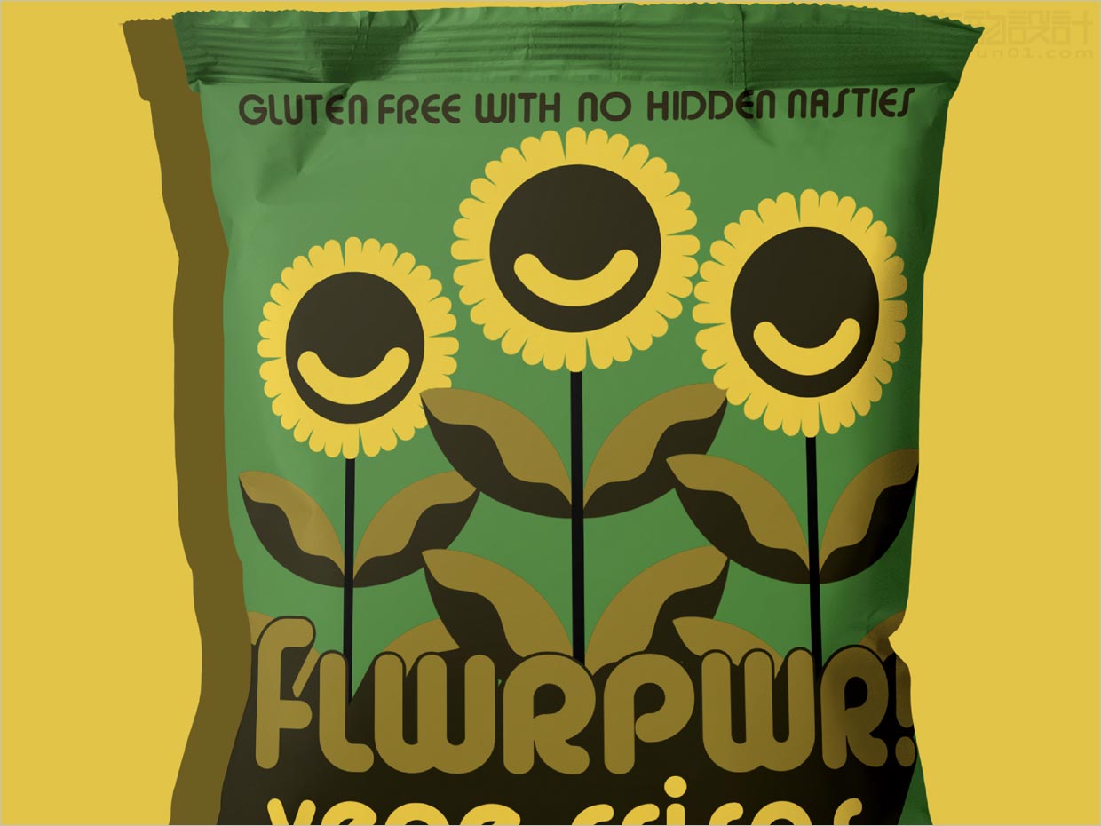美國FLWRPWR Vege Crisps蔬菜水果脆片包裝袋設(shè)計(jì)