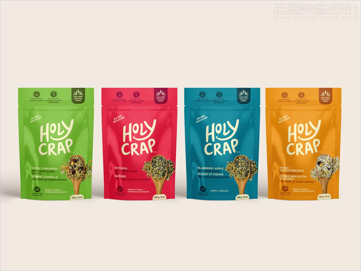 加拿大Holy Crap五谷雜糧食品包裝袋設(shè)計