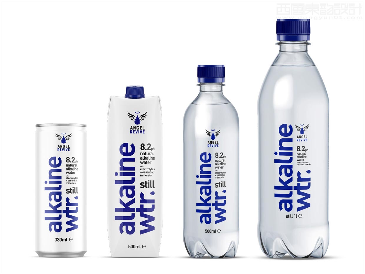 英國Angel Revive電解質(zhì)堿性礦泉水包裝設計
